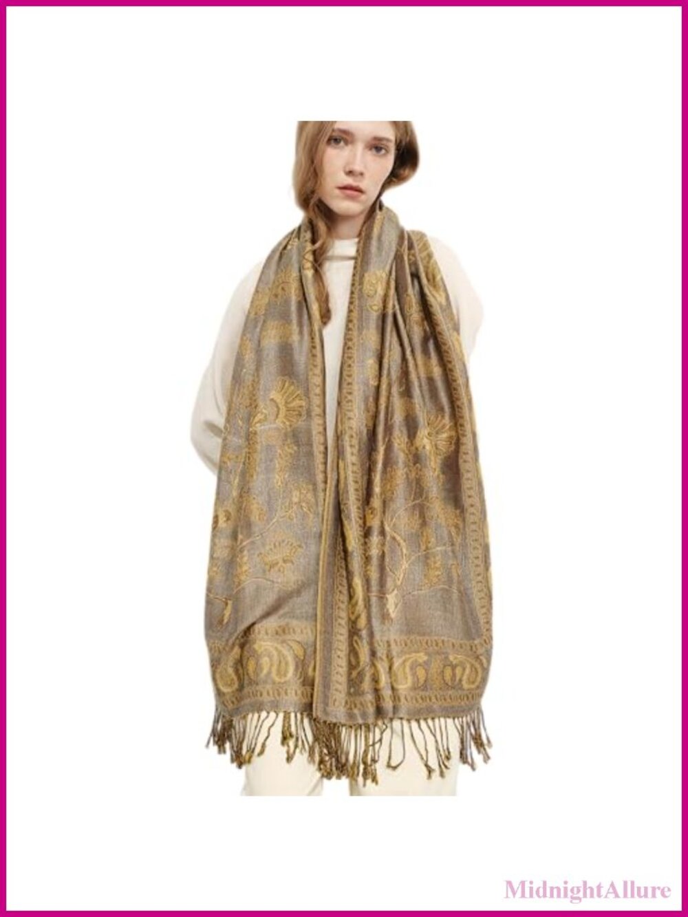 Reversible Paisley Pashmina Wrap Scarf Shawl Evening Dress Women Accessory